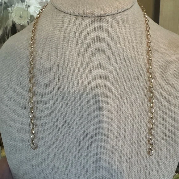 14K GOLD OVAL CHAIN CONNECTOR NECKLACE - does not include infinity connector - Picture 5 of 7